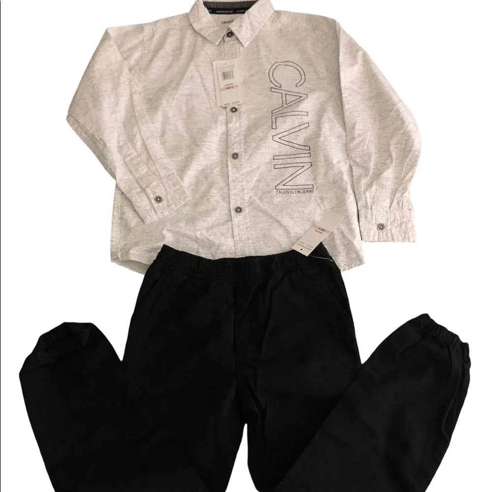 Calvin Klein 2pc Set. - L/S Top & Slacks
